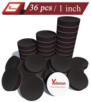 Yelanon Non Slip Furniture Pads 36 pcs 1" Anti Skid Furniture Pads Stopper Self Adhesive Rubber Feet Furniture Pads Wood Floor Protector for Furniture Grippers on Hardwood Floor - Protectors Chair Leg