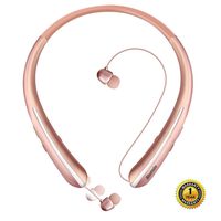Bluenin BBH-919S Bluetooth Headphones Wireless Retractable Headset Neckband Stereo Earbuds in Ear Sweatproof Noise Cancelling Earphones with Mic (Rose Gold)