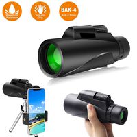 OuTera Monocular Telescope,12x50 Compact Handheld Waterproof Portable Telescopes,Monocular Telescope with Phone Holder,High Power BAK4 Prism Monocular Scope with Tripod for Hiking,Watching Games