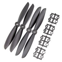 Gemfan 6x4.5 Nylon Glass Fiber Propeller (Set of 4 - Black) FPV Drone Racing