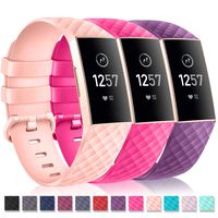 HUMENN Bands Compatible for Fitbit Charge 3,Classic & Special Edition Replacement Sport Wristband Compatible for Charge 3 and Charge 3 SE, Large Small