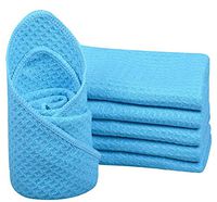 YingYing Bath and Clean 6-Pack 12"x12" Microfiber Waffle Weave Washcloths Facial Cloth Dish Cloths Dishcloths Household Cleaning Rags