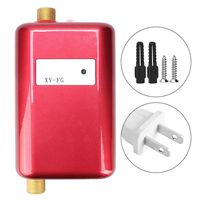 Caredy Electric Tankless Hot Water Heater, 110V 3000W Mini Electric Instant Hot Cold Hot Dual Use Water Heater Instant Hot Water System for Bathroom Kitchen Washing (US Plug 110V 3000W)