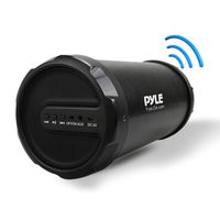 Pyle Portable Speaker, Boombox, Bluetooth Speakers, Rechargeable Battery, Surround Sound, Digital Sound Amplifier, 3.5mm Aux Input, 2.1 Channel Hi-Fi Active Stereo Speaker System in Black - PBMSPG11