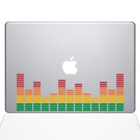 The Decal Guru Music Volume Bars MacBook Decal Vinyl Sticker - 13" MacBook Air (1305-MAC-13A-NA)