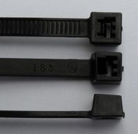 Cable Zip Ties 500pcs 11" UV Resistant Black 50lb Zip Ties - Made in the USA