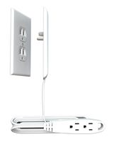 Sleek Socket Ultra-Thin Electrical Outlet Cover | Hides Ugly & Unsafe Plugs & Cords | 9 ft. Standard Size Outlet Cover with 3 Outlet Power Strip | UL/CSA Safety Certified