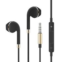 Kindes General Stereo in-Ear Earphones Earbuds Handsfree Sport Wired Headset,Headphone-Black Golden