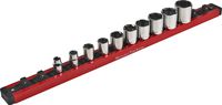 Mechanic's Time Savers Lock-A-Socket Tool Organizer: Magnetic Locking Socket Rack, 3/8" Drive Sockets