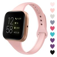 Acrbiutu Bands Compatible with Fitbit Versa/Fitbit Versa 2, Slim Thin Narrow Replacement Silicone Sport Wristband Strap Compatible for Fitbit Versa/Versa 2 Women Men