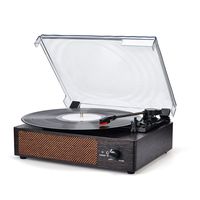 Record Player with Speaker Turntable Wireless Portable LP Belt-Driven 3-Speed Turntable with Built in Stereo Speakers