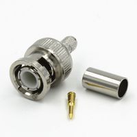 2pcs BNC Male Plug Crimp RG58 RG142 RG400 RFC195 RF Connector High Quality Ships from USA