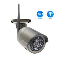 Techage 1080P HD Wireless Security Camera, Outdoor Indoor Waterproof IP Cameras with Power Adapter, WiFi Wireless Surveillance Camera Compatible with Techage 8CH Wireless Security Camera System(Gray)