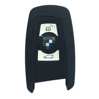 New Black keyless smart remote key case key cover holder key skin fob jacket for BMW 2 Buttons