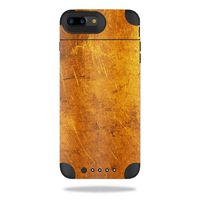 MightySkins Protective Vinyl Skin Decal Compatible with Mophie Juice Pack Air iPhone 7 Plus Plus wrap Cover Sticker Skins Textured Gold