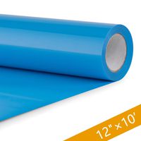 HenPisen HTV Vinyl Rolls - 12 Inch × 10 Feet PU Heat Transfer Vinyl, Easy Cut & Weed Compatible with Cameo Silhouette & Cricut, Iron on Vinyl for DIY T-Shirts, Bags and Other Textiles(Baby Blue)
