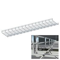Quest Manufacturing Wire Mesh Cable Tray, 10' x 8"W x 2"H, Zinc (CT1008-03)