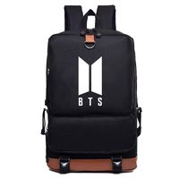 Kpop BTS Bangtan Boys Backpack Schoolbag Laptop Bag Travel Rucksack for A.R.M.Y White Merchandise