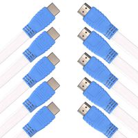 Flat High-Speed HDMI Cable - 4 FT(5 Pack), Supports (4K@60HZ, 1080p FullHD, UHD, Ultra HD, 3D, High Speed with Ethernet, ARC, PS4, Xbox, HDTV)