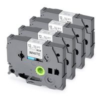 Replace TZe Tape 12mm 0.47 Laminated White TZe-231 TZ-231 Label Tape Compatible Brother Ptouch Label Tape for PTD210 PTH100 12mm (1/2 Inch) x 8m (26.2 ft) Black on White 4-Pack