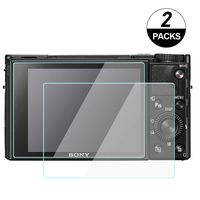 RX100 VII Glass Screen Protector Compatible for Sony DSC-RX100 M7 M6 RX100 VI V /a7R IV /a7R III /a7R2 /a7III a7m2, WH1916 9H Tempered Glass Touch Film Bubble-Free Anti-Scratch (2 Pack)
