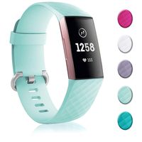 Bands Replacement Compatible for Fitbit Charge 3, Adjustable Wrist Accessories Sport Wristbands for Women&Men (Small, Light Green)