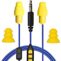 Plugfones Guardian Plus, Earplugs with Audio, 26 dB NRR, Noise Isolating Mic and Controls