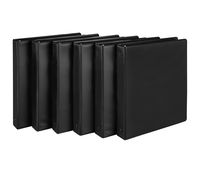 Samsill Value Binder, Round Ring, Black, 1.5-Inch, 6 Pack (I01500)