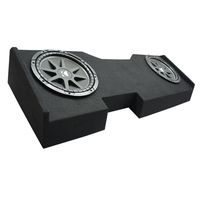 Compatible with 2014 - UP GMC Sierra Crew Cab Kicker Comp C10 Dual 10" Sub Box Final 2 Ohm