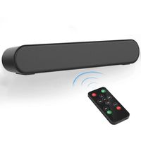 [New Upgraded] Bluetooth Soundbar LENRUE FM Radio Soundbar Powerful Sound Bar with Mic AUX/RCA, USB, Support for Projector, Tablet, PC, Desktop, Smartphone, TV, Remote Control