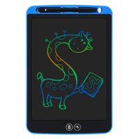 9.7 inch Colorful Partial Erase LCD Writing Tablet,Electronic Writing Doodle Pad Digital Drawing Board, As Office Whiteboard Bulletin Board and Gifts for Kids(Erase Button Lock Included) (Blue)