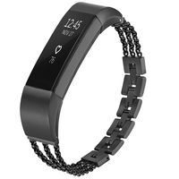 Morning Tree Compatible with Fitbit Alta & Alta HR Band, Small Large Stainless Steel Metal Jewelry Replacement Silver Elegant Dressy Adjustable Bracelet Accessories Wristband Strap Gift for Women Girl