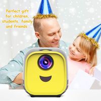Aibecy Mini LED Video Children Projector Home FamilyTheater Movie Projector 480320 Native Resolution 50000 Hours with Remote Control for Laptop PC TV Gift for Children Friends Family