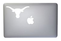 Longhorn Texas Pride Vinyl Decal for MacBook, Laptop or Other Device 5 Inch (White)