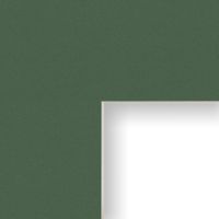 Craig Frames B524 11x14-Inch Mat, Single Opening for 6x9-Inch Image, Hunter Green with Cream Core