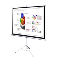 Yescom 100" 1:1 HD Manual Pull Down Square Projector Screen 70"x70" Foldable Tripod Stand Home Theater Projection