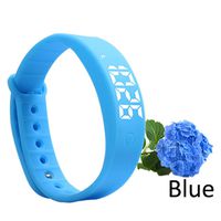 Voberry 3D LED Calorie Pedometer Sport Smart Bracelet Wrist Watch (blue)