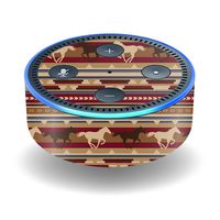 MightySkins Skin Compatible with Amazon Echo Dot (2nd Gen) - Western Horses | Protective, Durable, and Unique Vinyl Decal wrap Cover | Easy to Apply, Remove, and Change Styles | Made in The USA