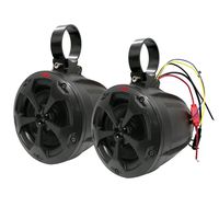 4" Waterproof Off-Road Bluetooth Speakers - 800W Power w/ Amplified Speaker System for ATV/UTV, Aux (3.5mm) Input Jack, Marine Grade Weatherproof, Great for Use w/ all 12V Vehicles - Pyle PLUTV43BTA