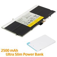 BattpitTM Laptop/Notebook Battery Replacement for Lenovo IdeaPad Yoga 11S-20246 (2840mAh / 42Wh) with 2500mAh Power Bank/External Battery for Micro USB & USB Type C.