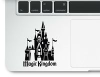 Magic Kingdom Castle Clear Vinyl Printed Decal Sticker for Laptop Macbook Trackpad Mickey Mouse Princess