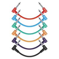 Donner 6 Inch Patch Colored 6-Pack Guitar Effect Pedal Cables