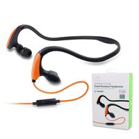 Wired Headphone,MeiLiio in-Ear Wired Earphone with Microphone Stereo Adjustable Earbuds Sports Sweatproof Headphones for iOS Devices and Android SmartphonesTablet (JO39-Orange)