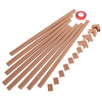 One-Cord Channel Cable Concealer - CMC-03 Cord Cover Wall Cable Management System - 125" Cable Hider Raceway Kit for a Power Cord, Ethernet Cable, Speaker Wire - 8X L15.6in, W0.59in H0.39in, Brown