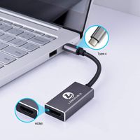 LENDOUBLE USB C Hub, Aluminum USB C Adapter with 4K HDMI Port for MacBook Pro 2017, Google Chromebook Pixel, Huawei MateBook, and More USB Type C Devices