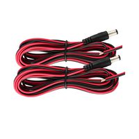 LeeKooLuu 2pcs Vehicle Power Cord Plug 8.2 ft Extension Cable for Backup Camera for Car/Camper/Truck Rear View Monitor Backup Camera Security Parking System.