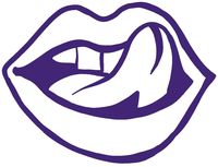 hBARSCI Licking Lips Vinyl Decal - 5 Inches - for Cars, Trucks, Windows, Laptops, Tablets, Outdoor-Grade 2.5mil Thick Vinyl - Purple