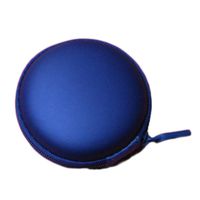 DZT1968 Storage Case Bag for Earphone Headphone SD TF Cards Colourful Portable Mini Round Hard (Blue)