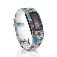 Tkasing Colorful Silicone Replacement Bands with Metal Clasps for Garmin Vivofit 2 to (No Tracker, Replacement Bands Only) (1 Color A)