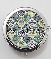 BlackKey Serenity Beautiful Inspirational Word 3-Compartment Decorative Pocket Gift Box Case Organizer for Pill, Color 1 -1664